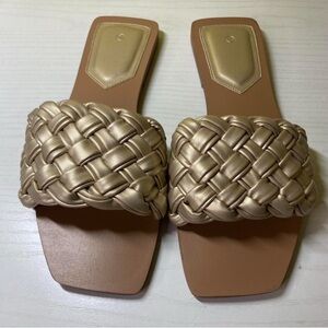 Gold braided Style Flats